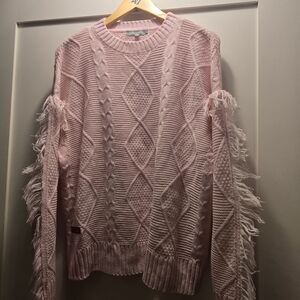 Simply Southern Pink Cable Knit Sweater